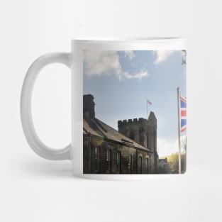 Two Union Flags flying over Rothbury - Northumberland, UK Mug